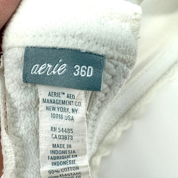 Aerie Wireless Lace Full Coverage Bra In Heathered Off White Size 36D - Picture 8 of 8